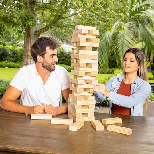 YardCandy Stars & Stripes Giant Outdoor Wooden Tumbling Tower